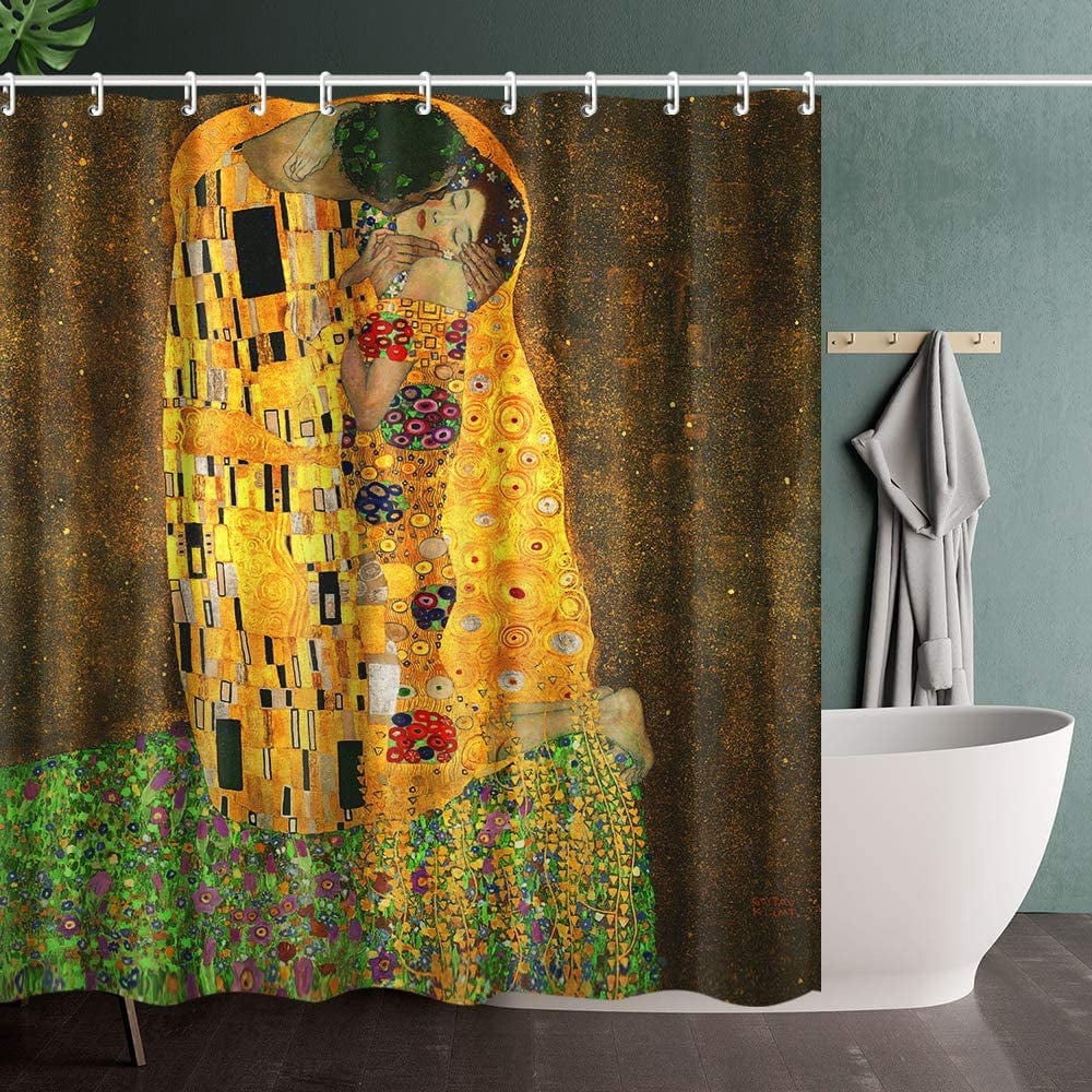 Klimt Print Pattern Bathroom Shower Curtain
