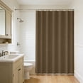 thumbnail image 1 of Bathroom Shower Curtain | Solid Color Waterproof Polyester Fabric | Coffee | 70.87" x 70.87" with 12 Hooks, Rust-Resistant, Easy Clean, Durable Partition Curtain for Home Bathroom Decor, 1 of 6
