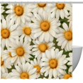 Bathroom Shower Curtain Spring Chamomiles, Waterproof Fabric Shower