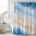 thumbnail image 1 of Bathroom Shower Curtain Summer Beach Blue Ocean Waterproof Shower Curtains with Hooks, Modern Minimalist Art Bath Curtains Bathtub Curtain Home Decor 36x72in, 1 of 9