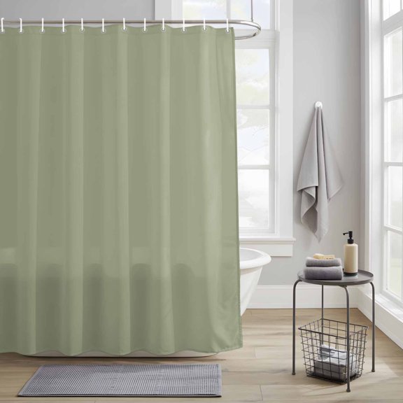 Bathroom Shower Curtain Vintage Green Graze Pattern Waterproof Shower Curtains with Hooks, Monochrome Bath Curtains Bathtub Curtain Home Decor 36x72in