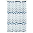 thumbnail image 1 of Bathroom Shower Curtain, Water Resistant Fabric with Grommets & Hooks, Machine Washable, 72"x72" , Blue Ombre Chevron, 1 of 5