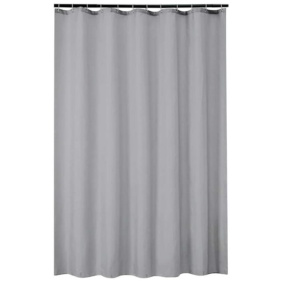 Bathroom Shower Curtain Water-Resistant Heavy Duty Polyester Fabric, Silver Gray, 39x71 Inches