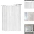 thumbnail image 1 of Bathroom Shower Curtain - Waterproof Plastic Shower Curtain Premium PEVA Non-Toxic with Rust Proof Grommets Clear 380g Heavy Duty Bathroom Accessories 72x72 with soft texture, 1 of 7