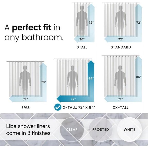 Bathroom Shower Curtain - Waterproof Plastic Shower Curtain Premium Peva Non-Toxic [190]