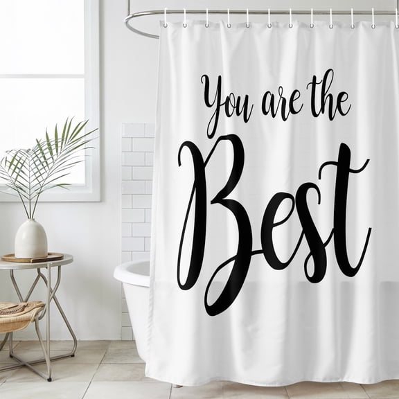 Bathroom Shower Curtain You Are The Best Quote Waterproof Shower Curtains with Hooks, Signs Art Positive Quotes Bath Curtains Bathtub Curtain Home Decor 36x72in