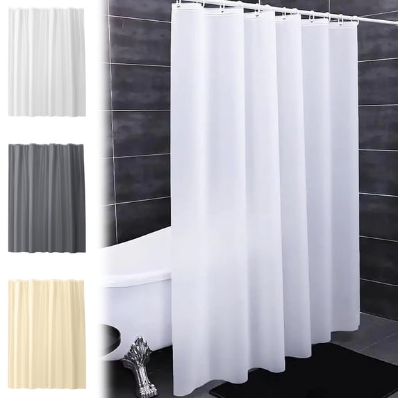 Bathroom Shower Curtains Skegnu Solid Color Shower With 12 Hook Curtain Non-Punching Water Proof And Partition Curtain Solid Color Thickened Shower Curtain 1.8x2m Bathroom Decor on Clearance