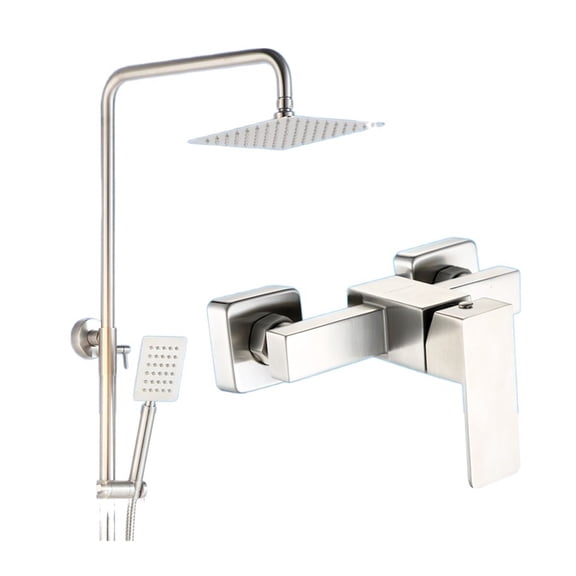 Bathroom Shower Faucet with single handle Drawing-surface Stainless Steel hot and cold Mixer Water Tap