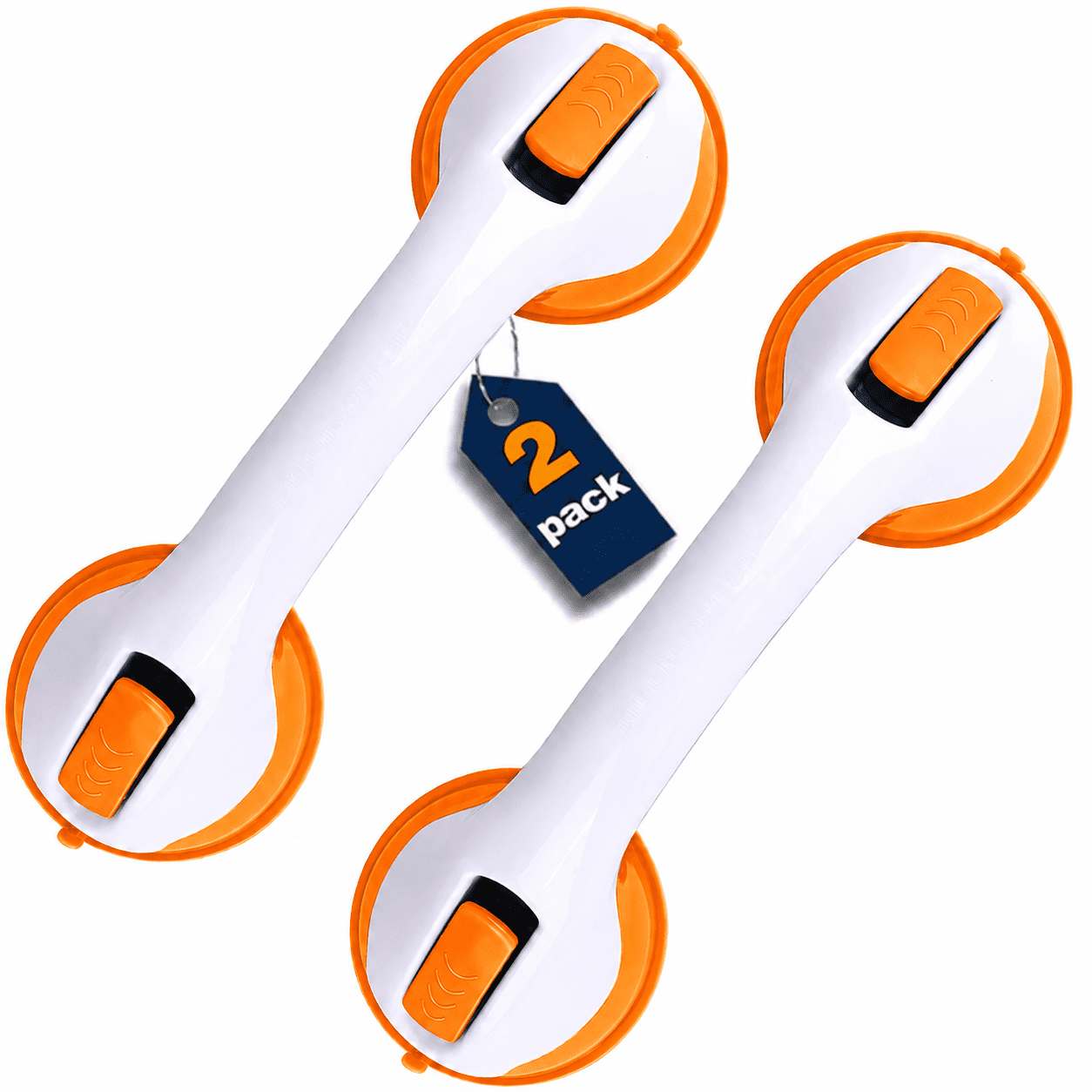 Bathroom Shower Grab Bars, 2Pack Shower Handle, Safety Anti-Slip Bath Grip Hand Rail, Bathroom Shower Support Balance Grip Bar for Elderly, Babies, Seniors, Handicapped(12 inch)