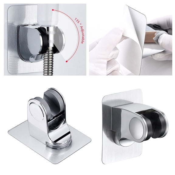 Bathroom Shower Head Bracket Angle Adjustment No Drilling Bracket Installation Adjustable for Easy Height and Direction Control Perfect for Renters and Family Bathrooms Sopatenor