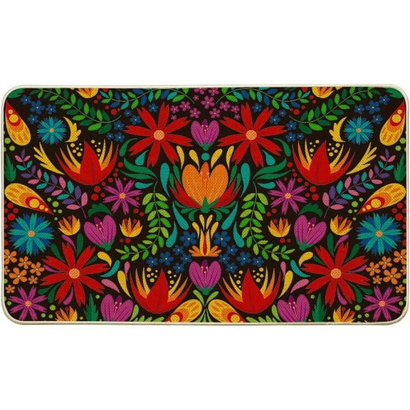 Bathroom Shower Mat Doormat Bath Rug Non Slip,Mexican Fiesta Cinco de Mayo Floor Rug Absorbent Carpets Floor Mat Home Decor for Kitchen Bedroom Rug 16x24IN