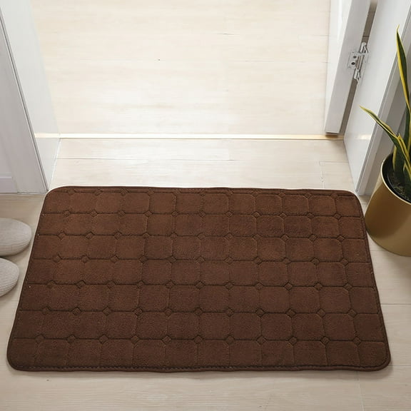 Bathroom Shower Mat Non-Slip Rubber Backing Memory Foam Bath Mat Super Absorbent Floor Rug for Bathtub Front 50x80cm Quick Dry Foot Massage