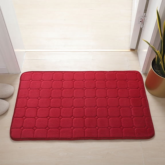 Bathroom Shower Mat Non-Slip Rubber Backing Memory Foam Bath Mat Super Absorbent Floor Rug for Bathtub Front 50x80cm Quick Dry Foot Massage