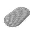 thumbnail image 1 of Bathroom Shower Mat Non Slip Suction Cups Floor Mat Oval Massage Foot Bath Mat Drain Holes Quick Dry Gray 27x15 Inch, 1 of 6