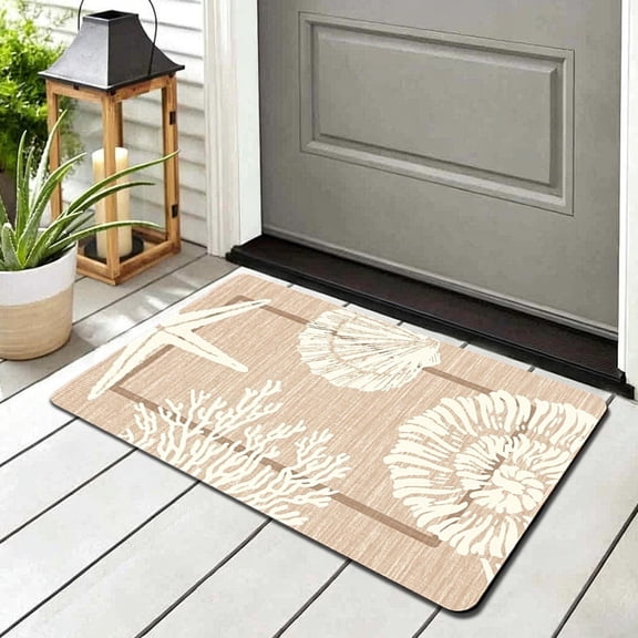Bathroom Shower Mat - Summer Series Non-Slip Microfiber Mat, Quick-Drying Absorbent Easy to Clean Surface, Non-Slip Rubber Backing, Vibrant Prints for Bathroom, Bathtub & Summer Decor (15.75X23.62in)