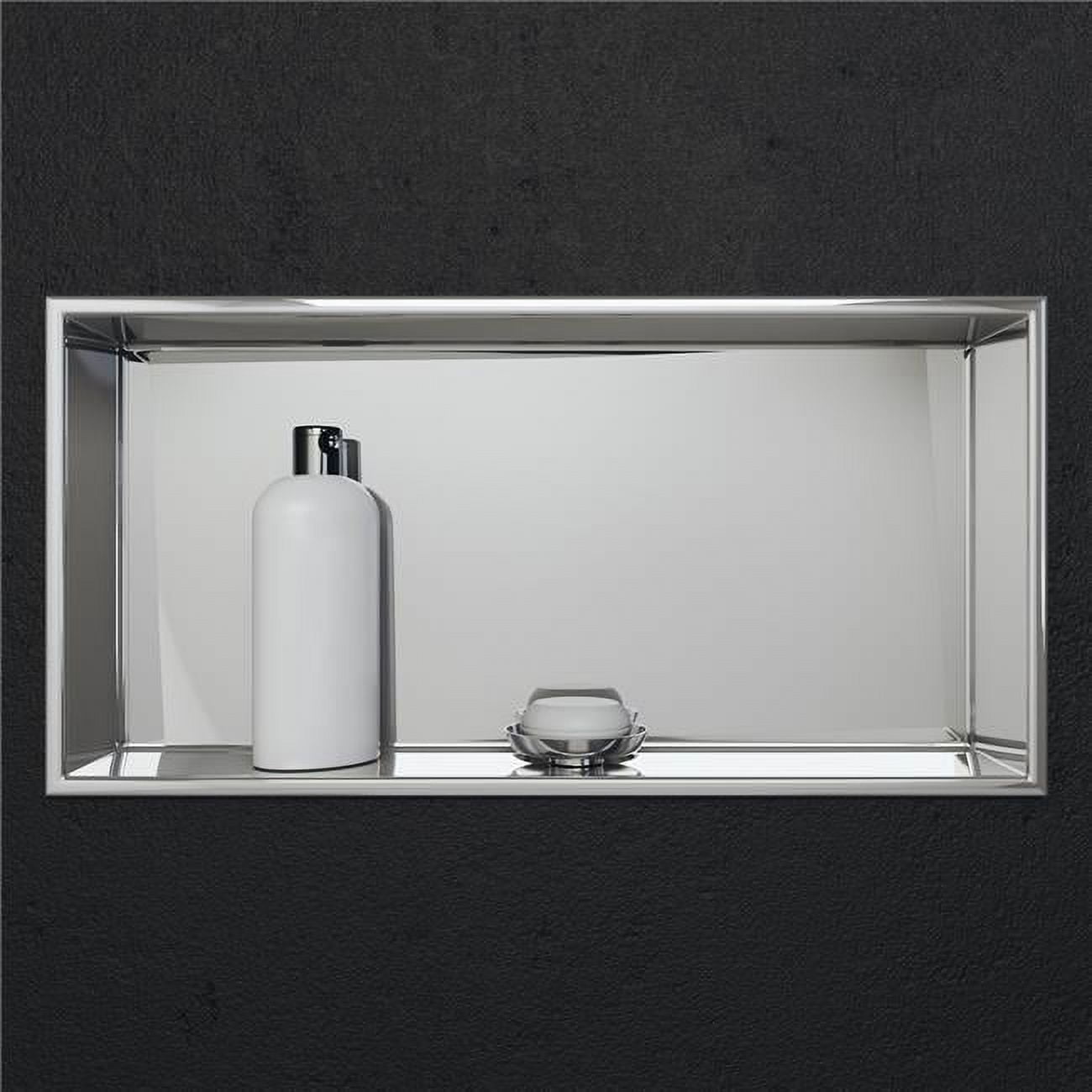 Chrome Stainless Steel Recessed Shower Niche Shelf