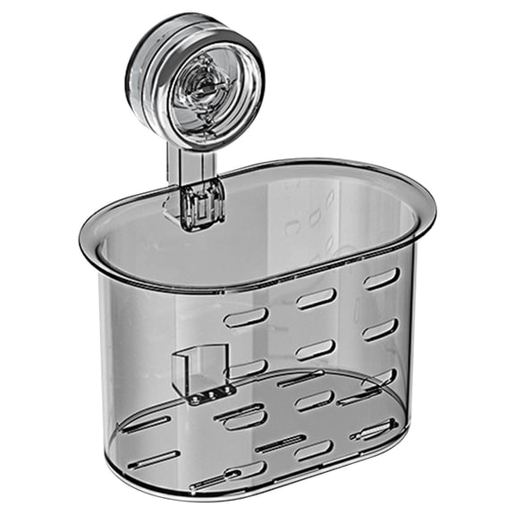 Bathroom Shower Organizer – Wall Mounted Storage Shelf, Clear Removable Holder, Suction Cup Hanging Box, Durable Storage Container | for Tissues Toiletries Cosmetics Personal Care Hearthweave