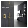 thumbnail image 1 of Bathroom Shower Set Brushed Gold Square Rainfall Shower Faucet Wall or Ceiling Wall Mounted Shower Mixer 8-12" Shower Head ,Effortless Installation, 1 of 7
