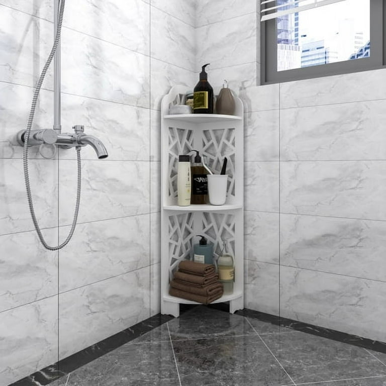 Bathroom Shelf Black Modern Style Basket For Shower Bath Bottle