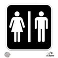 thumbnail image 1 of Bathroom Sign Restroom Unisex Bathroom Sign - 12" Vinyl Sticker Waterproof Decal, 1 of 1