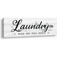 thumbnail image 1 of Bathroom Sign Rustic Canvas Wall Art Funny Motto Prints Farmhouse Bathroom Decor Pictures with Solid Wood Frame for Home Toilet Hotel Bar (White - bathroom, 5.5 x 16.5 inch), 1 of 1