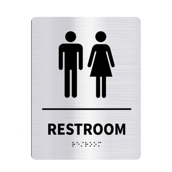 Bathroom Signs WC Public Toilet Guide Hotel To The Left and Right Acrylic Sign