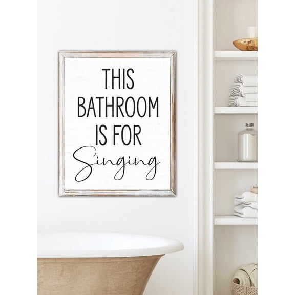 This Bathroom Is For Singing Bathroom Wall Art, Shower Bath Room Decor, Available As Poster Home Decor UNFRAMED Poster, Wall Art for Decor, Present, 8x12