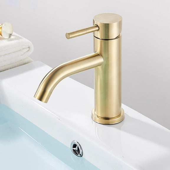Bathroom Sink Basin Faucet, Single Handle Cold and Hot Water Mixer Tap, Deck Mounted Washbasin Crane, Torneiras