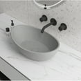 thumbnail image 1 of Bathroom Sink Cement Gray Oval Concrete Vessel Bathroom Sink in Dark Grey  Above Counter Porcelain Ceramic Small Sink Bowl, 1 of 7