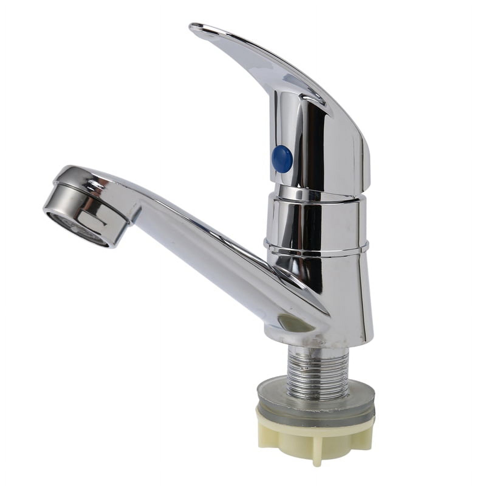 Bathroom Sink Chrome Finish Single Handle Basin Faucet Water Tap