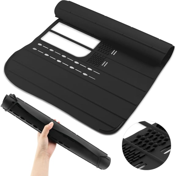 Bathroom Sink Cover, Silicone Makeup Organizer Mat, Foldable, Heat Resistance