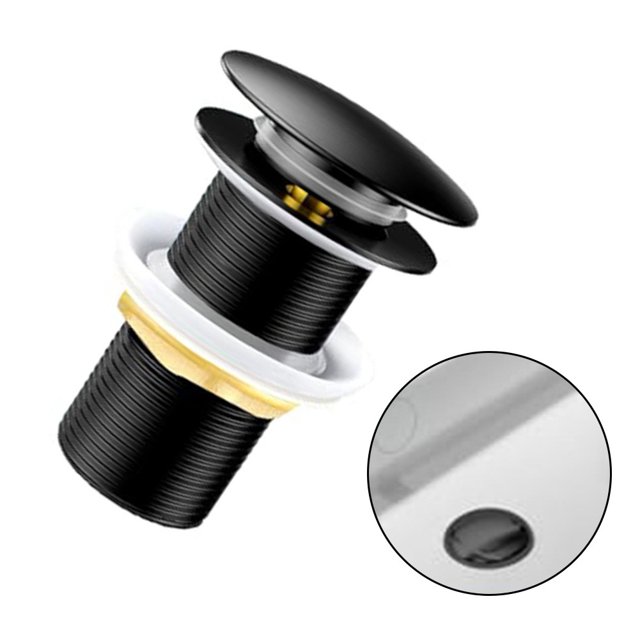 Bathroom Sink Drain Brass Sink Drain Plug 1/4 Inch Bathroom PopUp