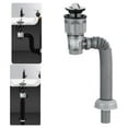 thumbnail image 1 of Bathroom Sink Drain Kit with Flexible Expandable Pipe,Odor-Free & Backflow-Preventing,Space-Saving Design Without P-Trap,Fits 1-1/4'' & 1-1/2'' Drain Holes, 1 of 4