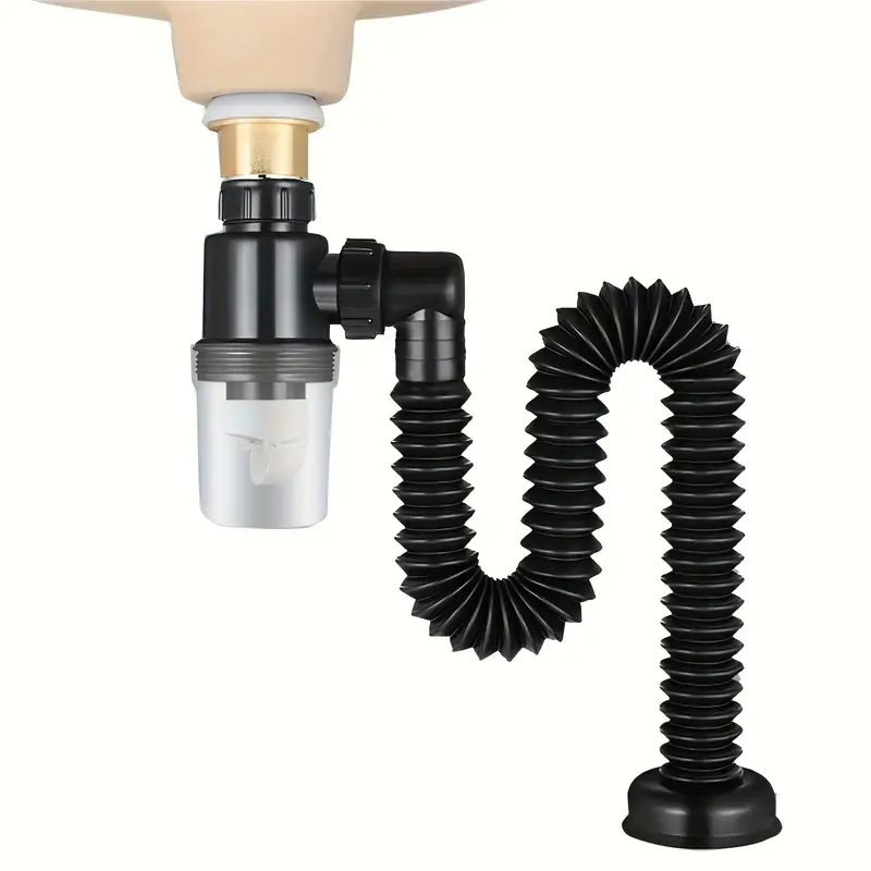 Bathroom Sink Drain Kit, Sink Drain with Flexible and Expandable P ...
