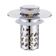 thumbnail image 1 of Bathroom Sink Drain Stopper Pop Up Drain Assembly with Overflow Brass Construction for Standard Basins Sinks, 1 of 7