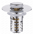 thumbnail image 1 of Bathroom Sink Drain Strainer & Bathroom Sink Stopper,Pop Up Sink Stopper with Removable Stainless Steel Filter Basket Hair Catcher,Universal Sink Plug Drain Holes, 1 of 10