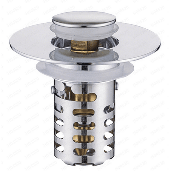 Bathroom Sink Drain Strainer & Bathroom Sink Stopper,Pop Up Sink Stopper with Removable Stainless Steel Filter Basket Hair Catcher,Universal Sink Plug Drain Holes