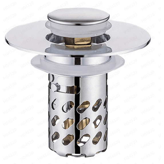 Bathroom Sink Drain Strainer & Bathroom Sink Stopper,Pop Up Sink Stopper with Removable Stainless Steel Filter Basket Hair Catcher,Universal Sink Plug Drain Holes