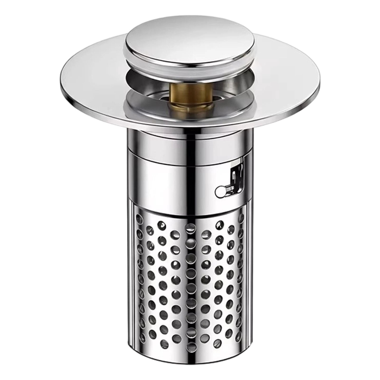 Pop Fifter Bathroom Sink Drain Strainer, Pop-Up Sink Stopper Hair Catcher ...