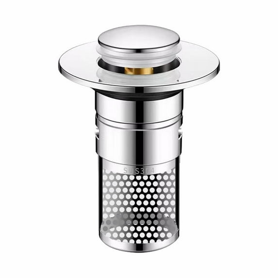Bathroom Sink Drain Strainer,Stainless Steel Filter Basket Hair Catcher,Sink Plug,Kitchen Sink Strainer,Stainless Steel Pop-Up Strainer Basket Hair Catcher,Bathroom Sink Strainer,1PC,2.3"x2.7"x1.2"