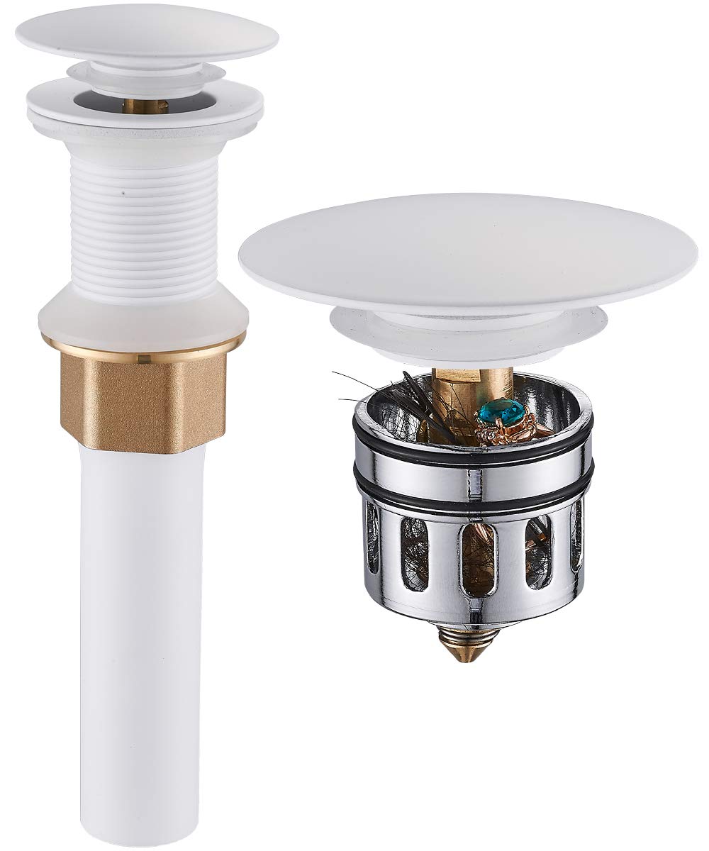 Bathroom Sink Drain, Vessel Sink Pop Up Drain With Detachable Basket ...