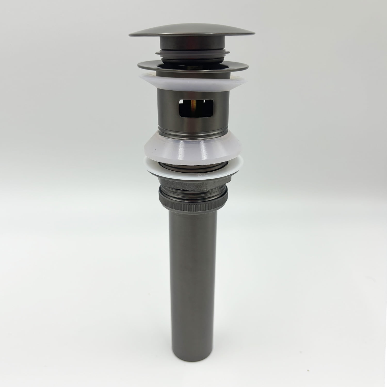 Bathroom Sink Drain with Overflow, Vessel Sink Lavatory Vanity Pop Up Drain Stopper, 304 Stainless Steel