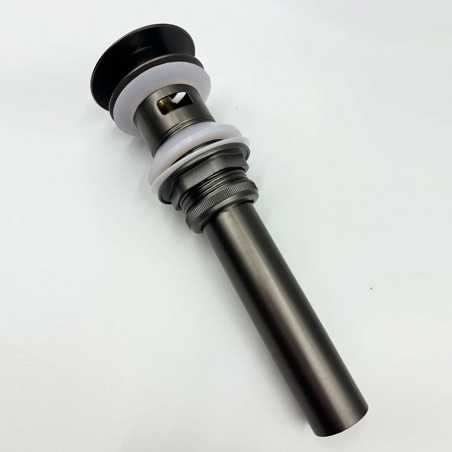 Bathroom Sink Drain with Overflow, Vessel Sink Lavatory Vanity Pop Up Drain Stopper, 304 Stainless Steel