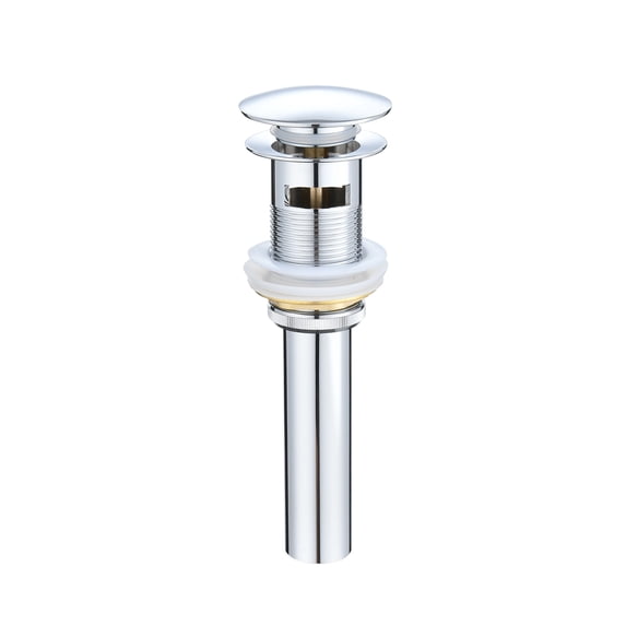 Bathroom Sink Drain with Overflow, Vessel Sink Lavatory Vanity Pop Up Drain Stopper, 304 Stainless Steel
