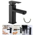 thumbnail image 1 of Bathroom Sink Faucet 1 Hole, Single Handle Faucet Hot And Cold Water Mixer Tap Lavatory Vanity Sink Faucet, Black, 1 of 10