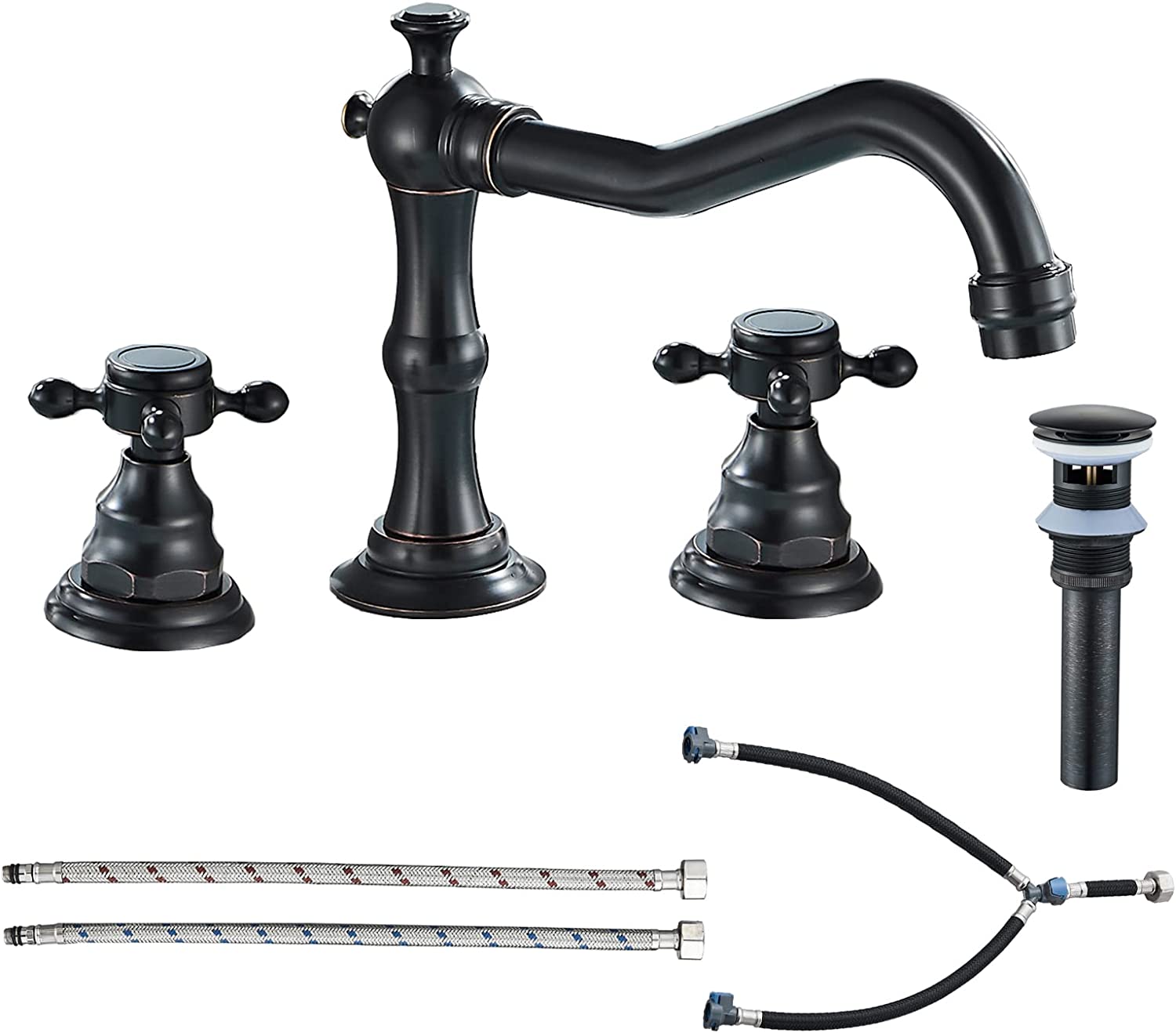 Toto Wyeth Widespread Bathroom Faucet with PopUp Drain Assembly