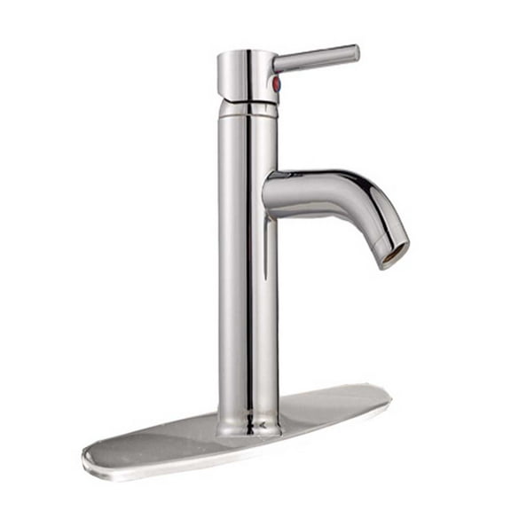 Bathroom Sink Faucet Chrome Plated Brass Single Hole Tap Widespread Plate Cover| Renovators Supply