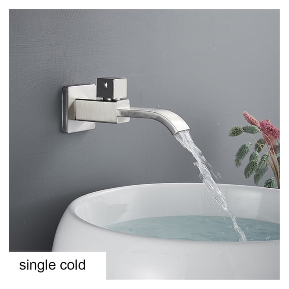 Bathroom Sink Faucet Contemporary Waterfall Outlet Gentle Effluent Hot and Cold Water Mixer Tap Deck Installation ,Leak Proof Design