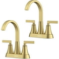 Bathroom Sink Faucet, Hurran 4 inch Brushed Gold Bathroom Faucets for