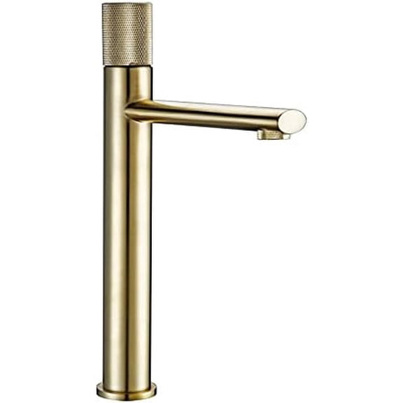 Bathroom Sink Faucet, Luxury Gold Single Handle Sink Bathroom Basin Faucet Cold Hot Mixer Tap Kitchen Faucet Waterfall Deck Mounted